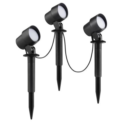 Brilliant - SET van 3 LED-buitenlampen KAMARA LED/8,5W/230V IP44 zwart