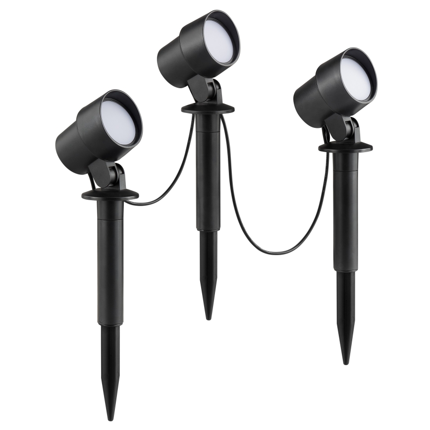 Brilliant - SET van 3 LED-buitenlampen KAMARA LED/8,5W/230V IP44 zwart