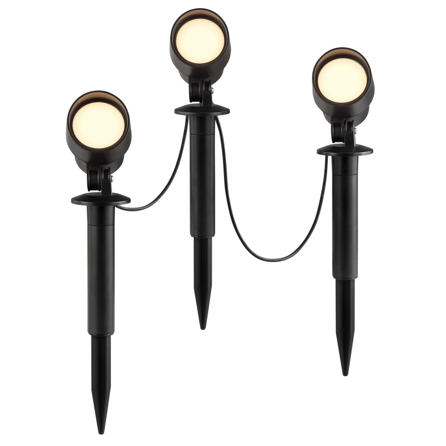 Brilliant - SET van 3 LED-buitenlampen KAMARA LED/8,5W/230V IP44 zwart