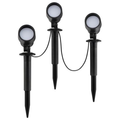 Brilliant - SET van 3 LED-buitenlampen KAMARA LED/8,5W/230V IP44 zwart