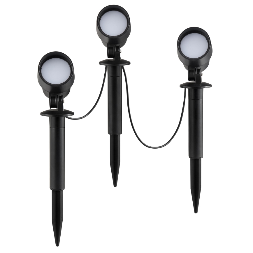 Brilliant - SET van 3 LED-buitenlampen KAMARA LED/8,5W/230V IP44 zwart