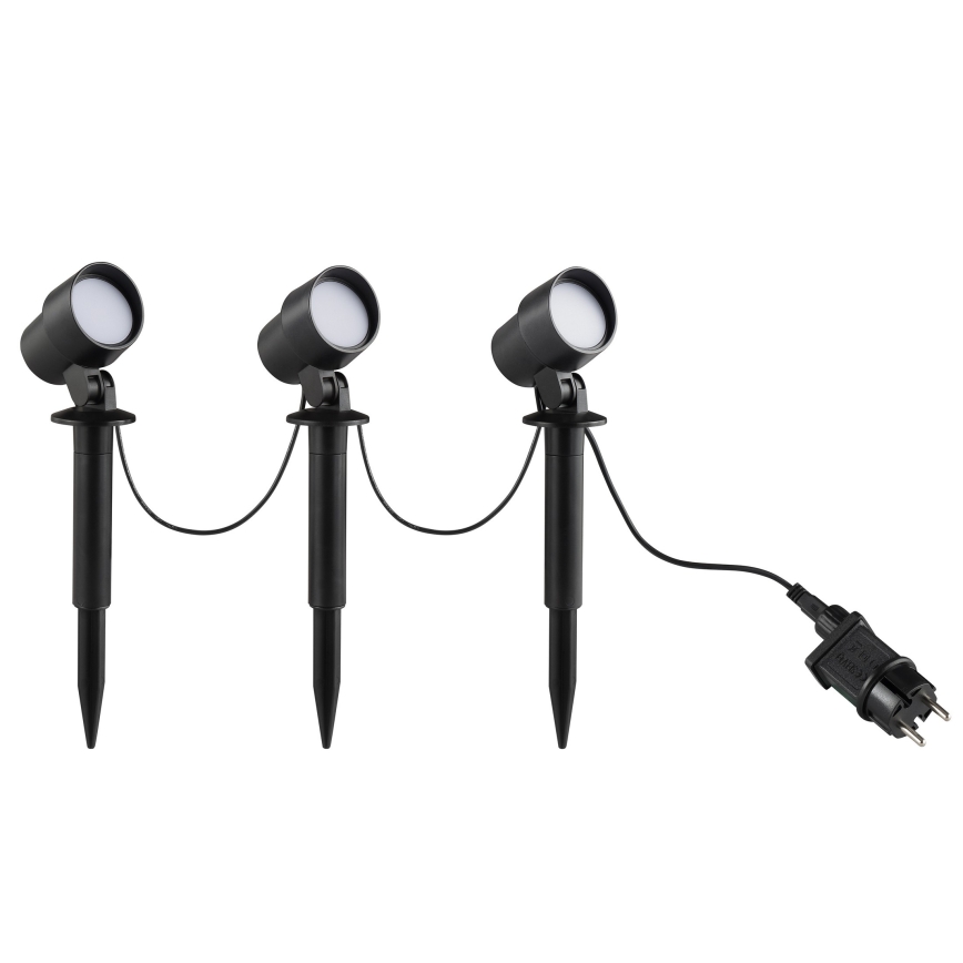 Brilliant - SET van 3 LED-buitenlampen KAMARA LED/8,5W/230V IP44 zwart