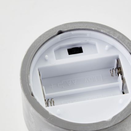 Brilliant - Set van 3 LED-kaarsen BOUGIE LED/2xAA IP44 grijs/rookkleurig