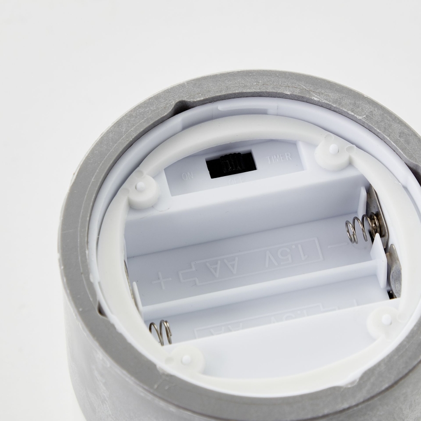 Brilliant - set van 3 LED-kaarsen BOUGIE LED/2xAA IP44 grijs/wit
