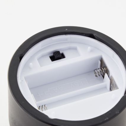 Brilliant - Set van 3 LED-kaarsen BOUGIE LED/2xAA IP44 zwart/rookkleurig