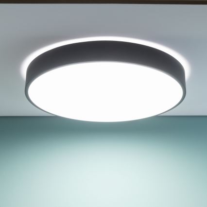 Brilliant - Dimbare plafondlamp SLIMLINE LED/60W/230V 3000-6500K Ø 49 cm zwart + afstandsbediening