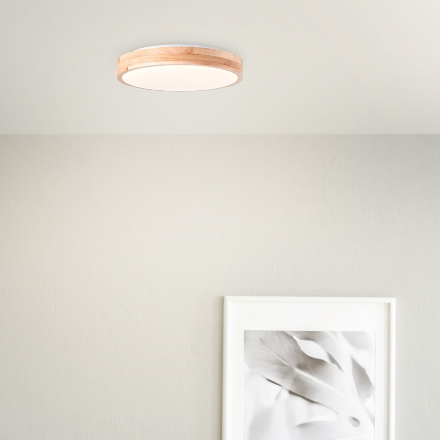 Brilliant - SLIMLINE LED plafondlamp LED/24W/230V Ø 34,5 cm, rubberhout