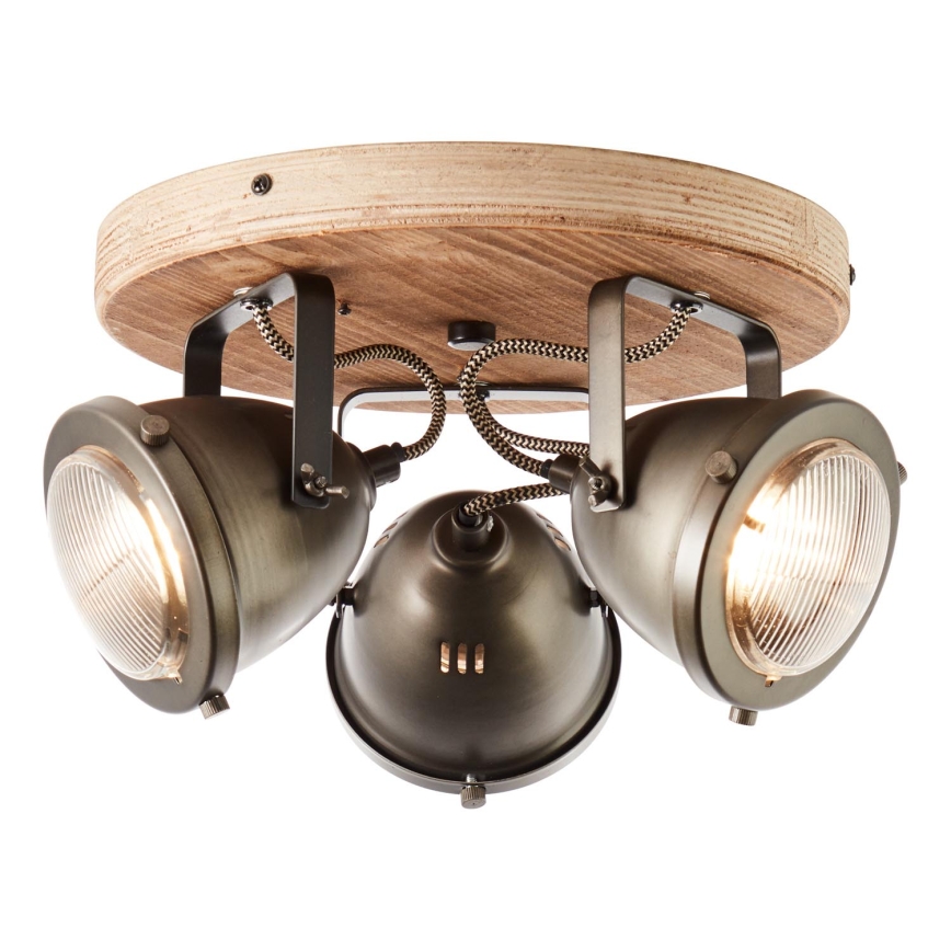 Brilliant - Spotarmatuur CARMEN WOOD 3xGU10/5W/230V eucalyptus