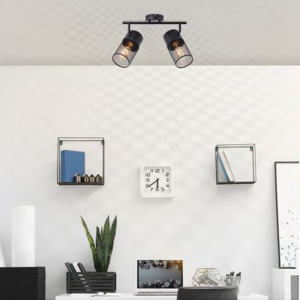 Brilliant - Spotlamp KAMOLO 2xE27/40W/230V zwart