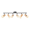 Brilliant - Spotlamp KERRY 6xE27/40W/230V zwart/bamboe