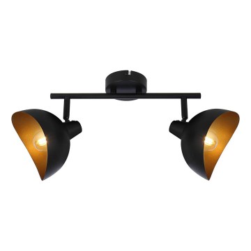 Brilliant - Spotlamp LAYTON 2x E14/25W/230V zwart/goud