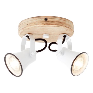 Brilliant - Spotlamp SEED 2xGU10/5W/230V wit/beige