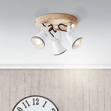 Brilliant - Spotlamp SEED 3xGU10/5W/230V wit/beige