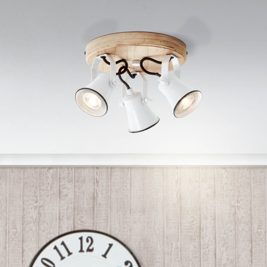 Brilliant - Spotlamp SEED 3xGU10/5W/230V wit/beige