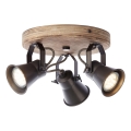 Brilliant - spotlamp SEED 3xGU10/5W/230V zwart/bruin