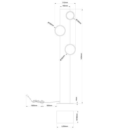 Brilliant - Staande LED Lamp CHEESY LED/20W/230V grenen