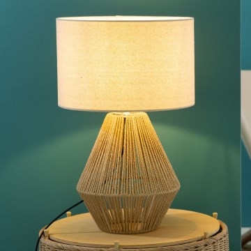 Brilliant - Tafellamp LARAINE 1xE27/42W/230V beige