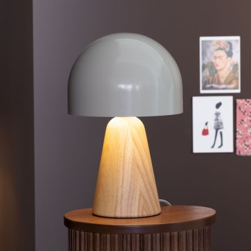 Brilliant - Tafellamp NALAM 1xE14/40W/230V beige/essehout - FSC gecertificeerd