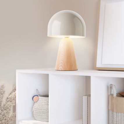 Brilliant - Tafellamp NALAM 1xE14/40W/230V beige/essehout - FSC gecertificeerd
