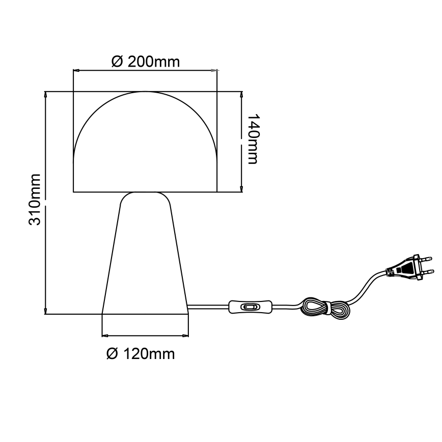 Brilliant - Tafellamp NALAM 1xE14/40W/230V beige/essehout - FSC gecertificeerd