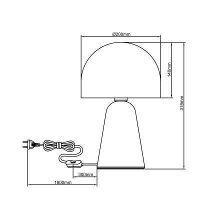 Brilliant - Tafellamp NALAM 1xE14/40W/230V beige
