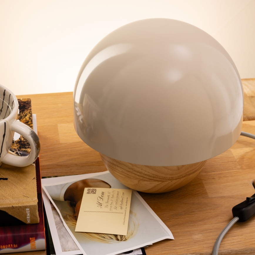 Brilliant - Tafellamp NALAM 1xE14/40W/230V grijs/essehout - FSC gecertificeerd