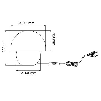 Brilliant - Tafellamp NALAM 1xE14/40W/230V grijs/essehout - FSC gecertificeerd
