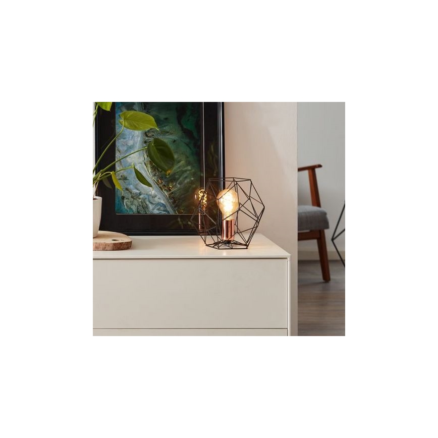 Brilliant - Tafellamp SYNERGY 1xE27/60W/230V zwart/koper