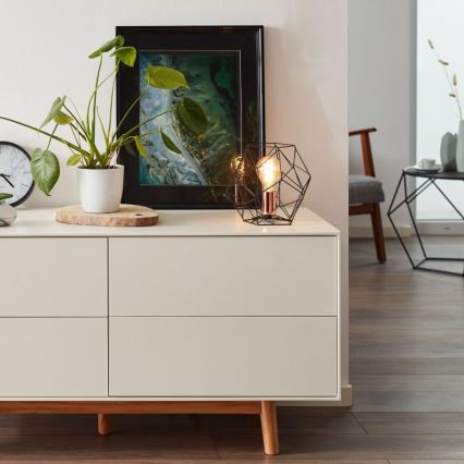 Brilliant - Tafellamp SYNERGY 1xE27/60W/230V zwart/koper