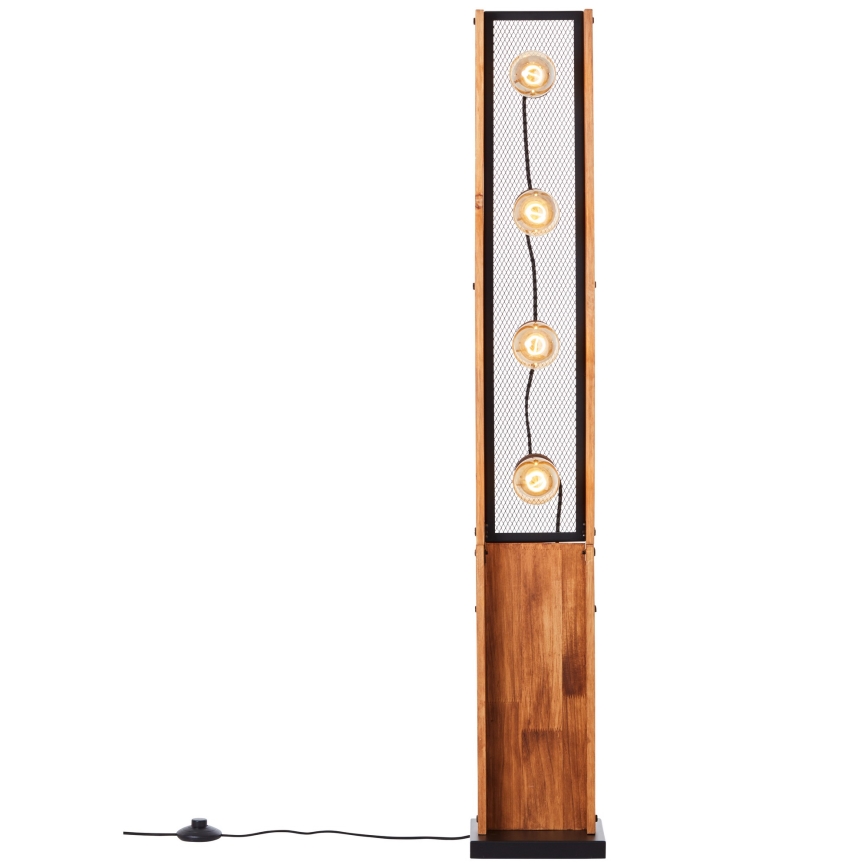 Brilliant - Vloerlamp CALANDRA 4xE27/42W/230V grenen