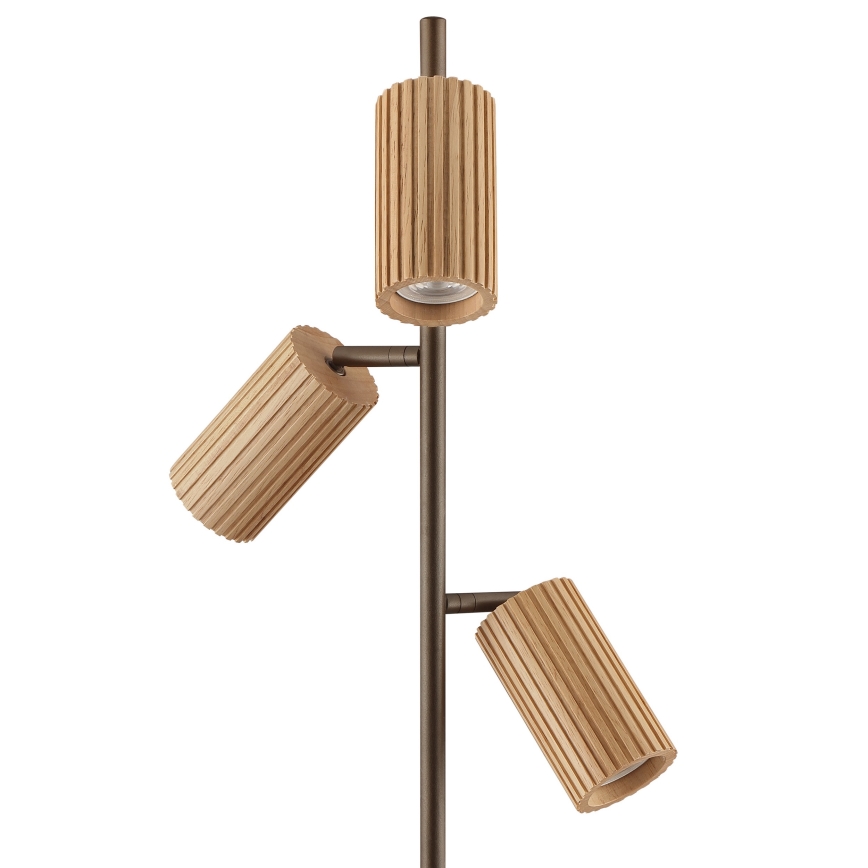 Brilliant - Vloerlamp LAKEWOOD 3xGU10/10W/230V bruin