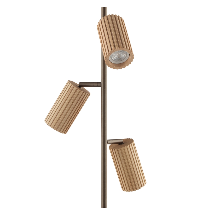 Brilliant - Vloerlamp LAKEWOOD 3xGU10/10W/230V bruin