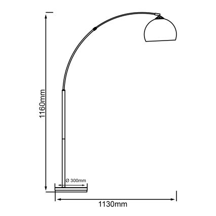 Brilliant - Vloerlamp VESSA 1xE27/60W/230V glanzend chroom/wit