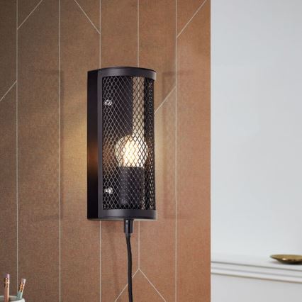 Brilliant - Wandlamp MAZE 1xE27/40W/230V zwart