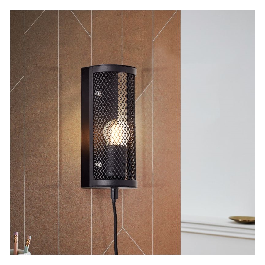 Brilliant - Wandlamp MAZE 1xE27/40W/230V zwart