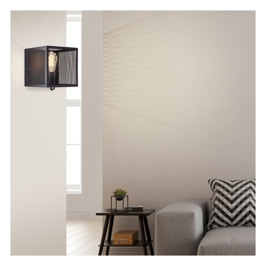 Brilliant - Wandlamp MAZE 1xE27/40W/230V zwart