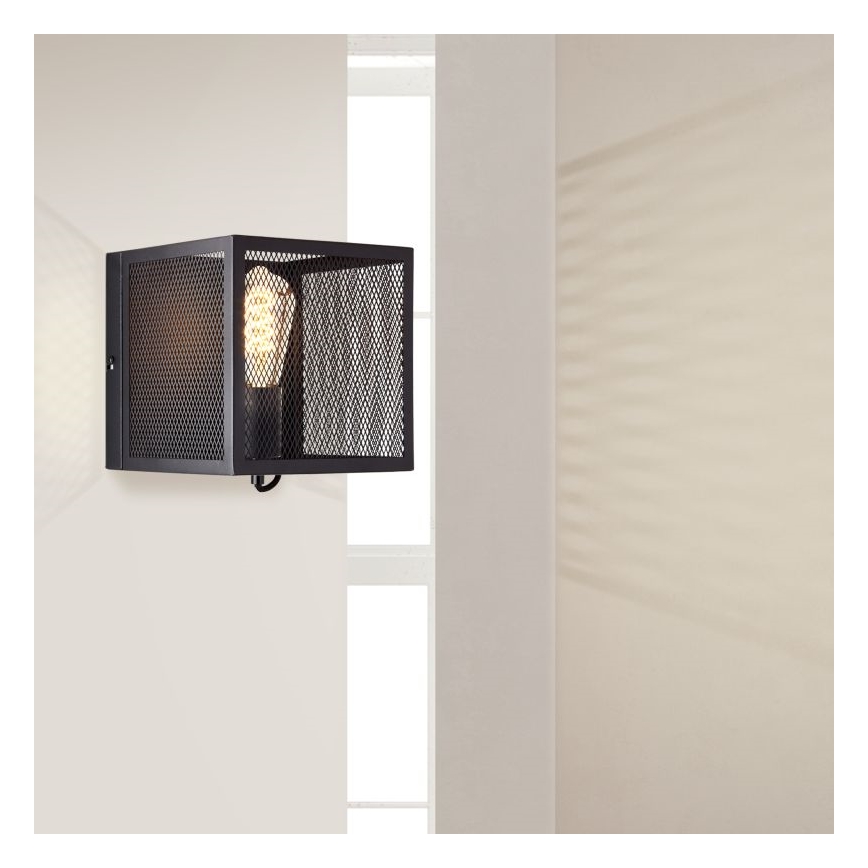 Brilliant - Wandlamp MAZE 1xE27/40W/230V zwart