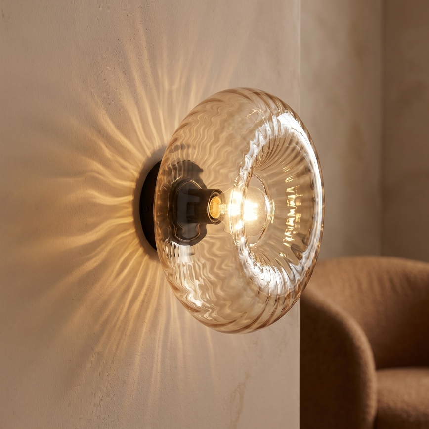 Brilliant - Wandlamp NEVIL 1xE27/20W/230V zwart/rookbeige