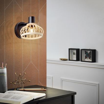 Brilliant - Wandlamp NORAH 1xE14/28W/230V bamboe