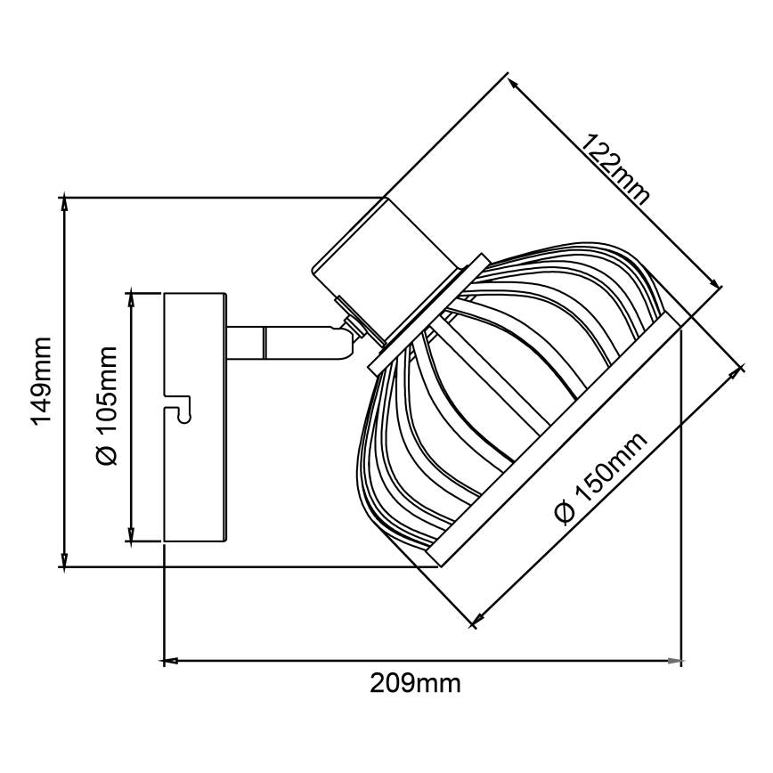 Brilliant - Wandlamp NORAH 1xE14/28W/230V bamboe