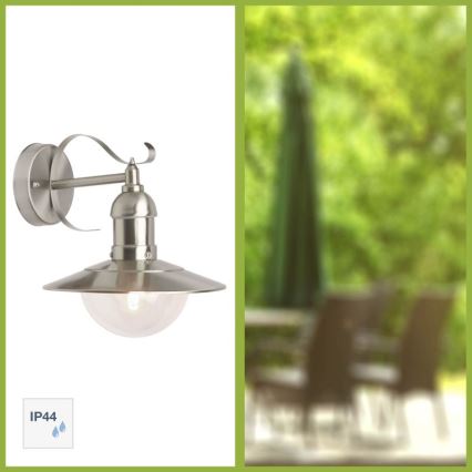 Brilliant - Wandlamp voor buiten ARTO 1xE27/60W/230V IP44 glanzend chroom