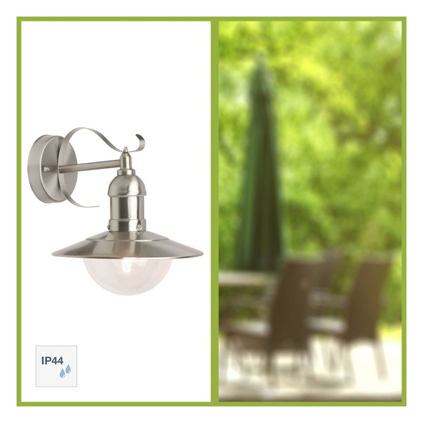 Brilliant - Wandlamp voor buiten ARTO 1xE27/60W/230V IP44 glanzend chroom