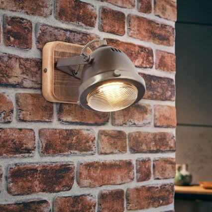 Brilliant - Wandspot CARMEN WOOD 1xGU10/5W/230V eucalyptus