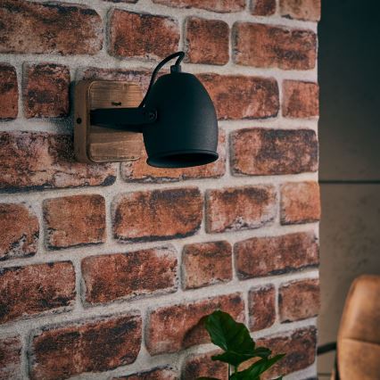 Brilliant - Wandspot CROWTON 1xGU10/6W/230V grenen