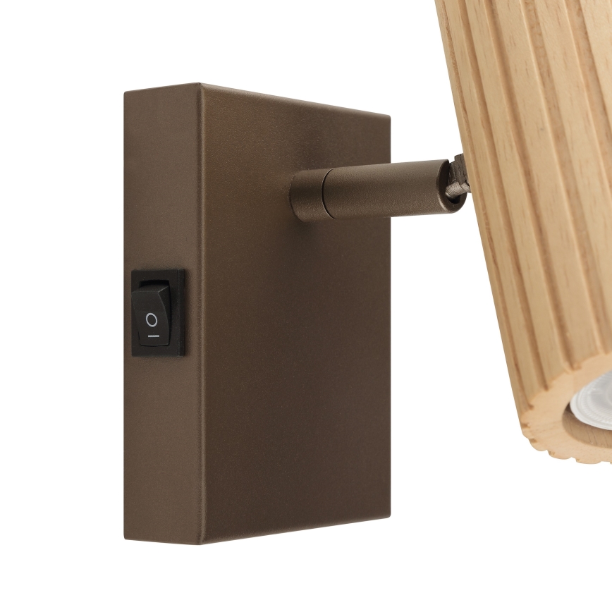 Brilliant - Wandspot LAKEWOOD 1xGU10/10W/230V bruin