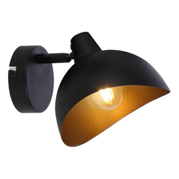 Brilliant - Wandspot LAYTON 1xE14/25W/230V zwart/goud