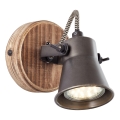 Brilliant - Wandspot SEED 1xGU10/5W/230V zwart/bruin