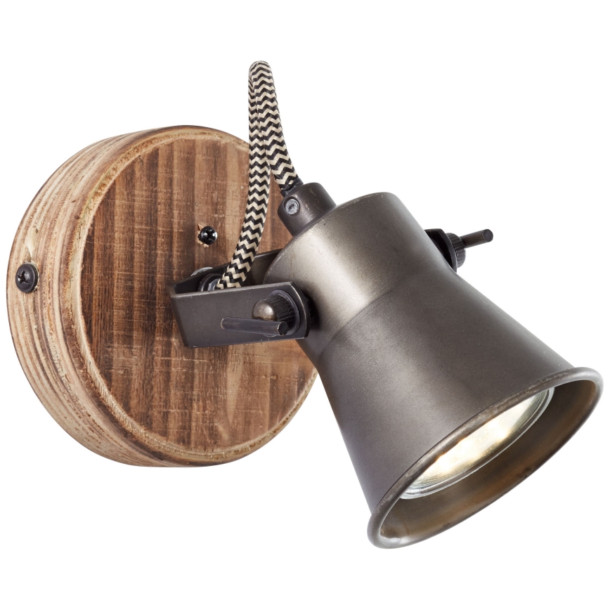 Brilliant - Wandspot SEED 1xGU10/5W/230V zwart/bruin
