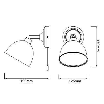 Brilliant - Wandspot TELIO 1xE14/28W/230V roze