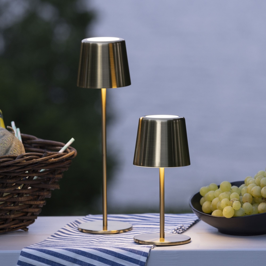 Brilliant - LED dimbare touch buitenlamp XAANA LED/4W/5V 3000/4000/6500K 2600 mAh IP44 goud